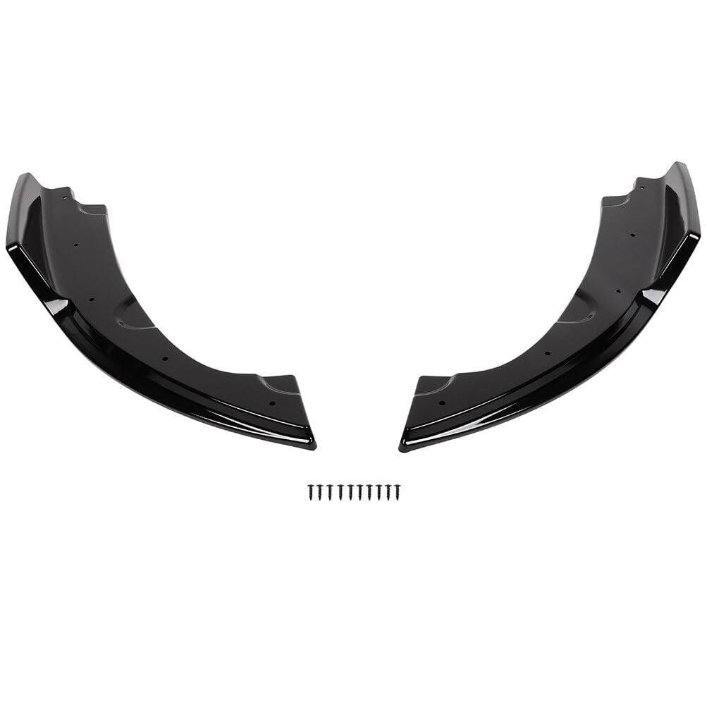 Scitoo Glossy Black Rear Bumper Lower Side Splitters Apron Valance Fits For 2016-2019 For Honda Civic Sedan Pp Rear Bumper Lower Side Lip Canards Diffuser Splitter Apron Valence