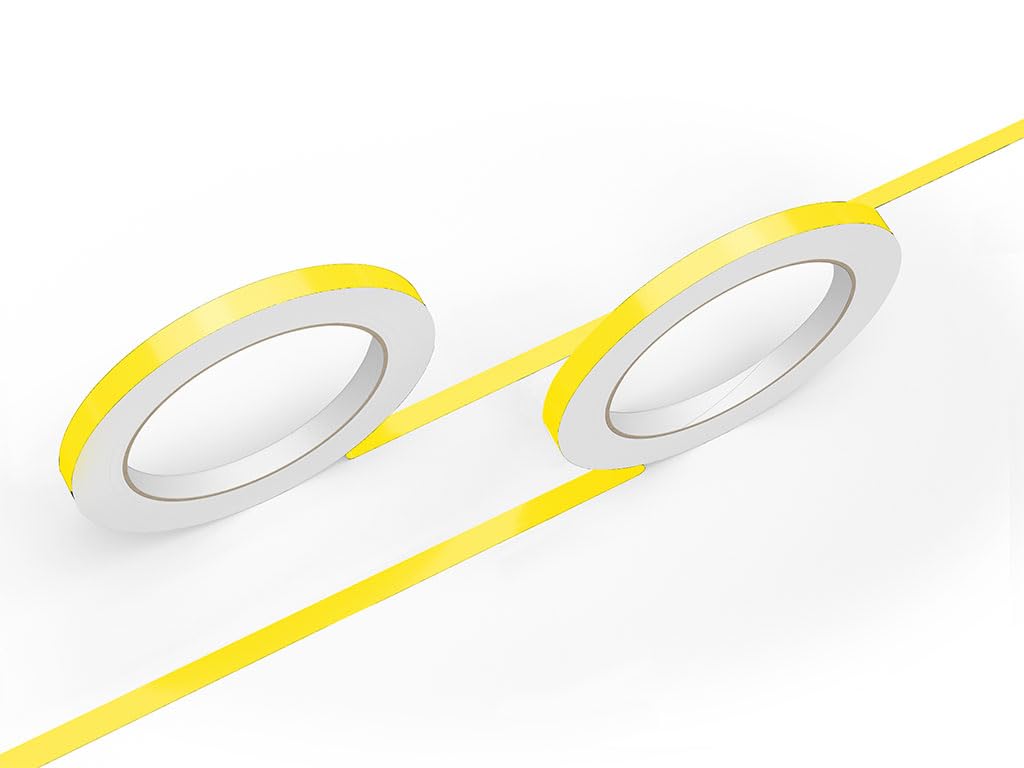 3M 50 Lemon Yellow Gloss Vinyl Pinstriping Tape - Vinyl Striping Lines Stickers, Striping (1/4In X 150Ft Roll)