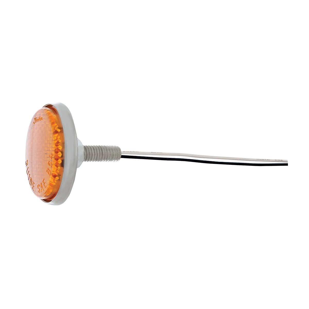 United Pacific Ctl5606A Amber Reflector With Amber Led, Stud Mount With Nut, 12 Volt
