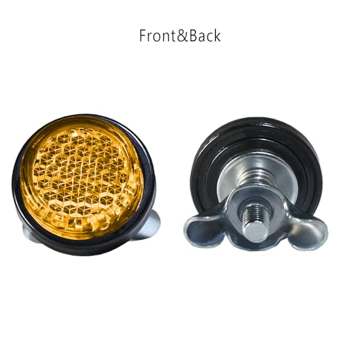 Amber Reflector Motorcycle License Plate Bolts And Nuts