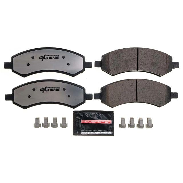 Power Stop Z36-1084 Front Z36 Truck And Tow Carbon-Fiber Ceramic Brake Pads For Chrysler Aspen Dodge Dakota Durango Ram 1500 Jee