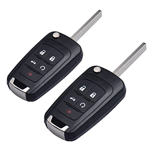 Cauormote Key Fob Shell Case For Chevy Camaro Cruze Equinox Impala Malibu Sonic Gmc, Oht01060512 315Mhz, 2 Pack(Shells Only)