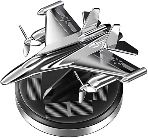 Tusmad Car Air Freshener Fighter Aeroplane Perfume Solar Power Plane Diffuser Airplane Sliver Fragrance Aircraft Dashboard Perfu