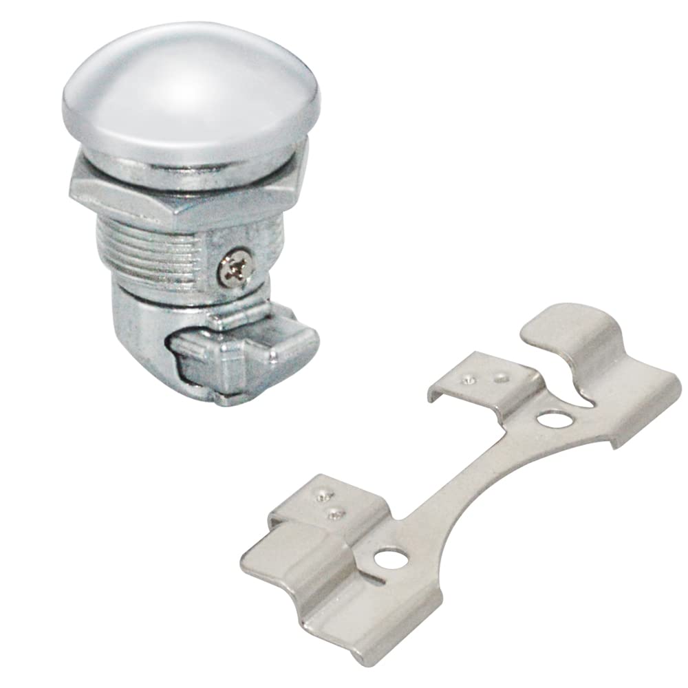 Wowtk Push Button Fuel Door/Panel Latch Kit Fits For Harley Davidson Touring Electra Glide, Street Glide, Ultra Limited, Tour Gl