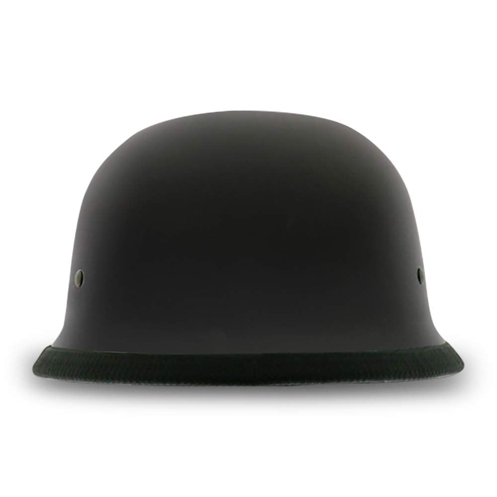 Daytona Helmets German Style Novelty Motorcycle Helmet - Timeless Classic Design, Comfortable Padded Liner, Adjustable Leather C