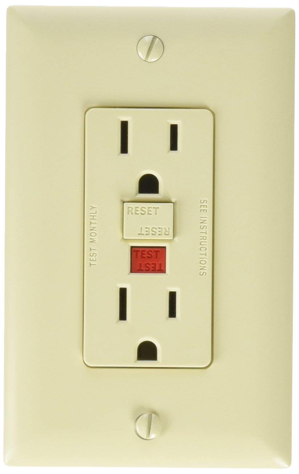 Rv Designer S803, Dual Gfci Outlet With Cover Plate, Ivory, Ac Electrical