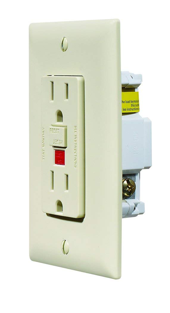 Rv Designer S803, Dual Gfci Outlet With Cover Plate, Ivory, Ac Electrical