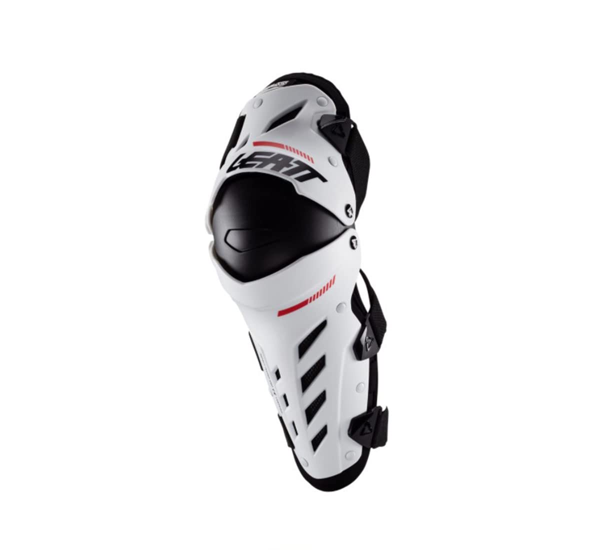 Leatt Brace Adult Dual Axis Off-Road Motorcycle Pivoting Knee And Shin Hard Shell Impact Foam Guard, White, L/Xl