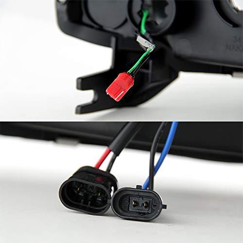 Akkon - For 2007-2014 Chevy Suburban | Tahoe | Avalanche Left + Right Black Led Drl Projector Head Lights Pair