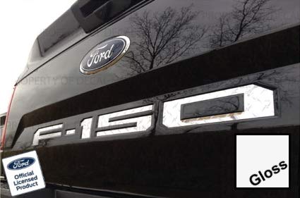 Decal Mods Tailgate Insert Decals Letters Inlays Indent Stickers (Thin) For Ford F150 (2018-2020) (White Gloss) - Cw