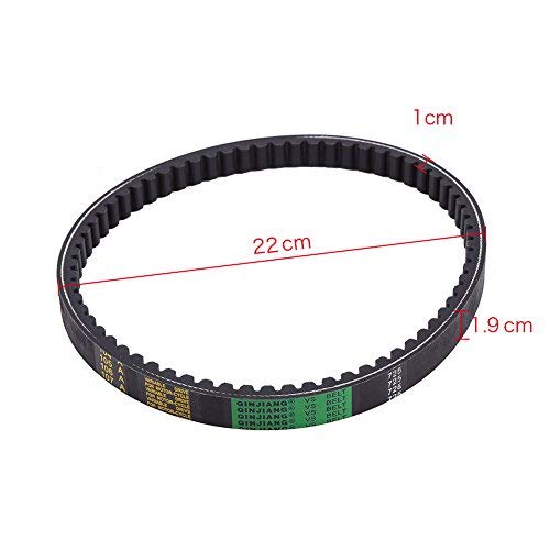 Go Kart Drive Belt, Pack Of 2 Rubber Engine Drive Belt Clutch Belt Replacement Fit For Hammerhead 80T And Trailmaster Mid Xrx Go Karts With A 6.5Hp Engine, 9.110.018-9.100.018-725, Black