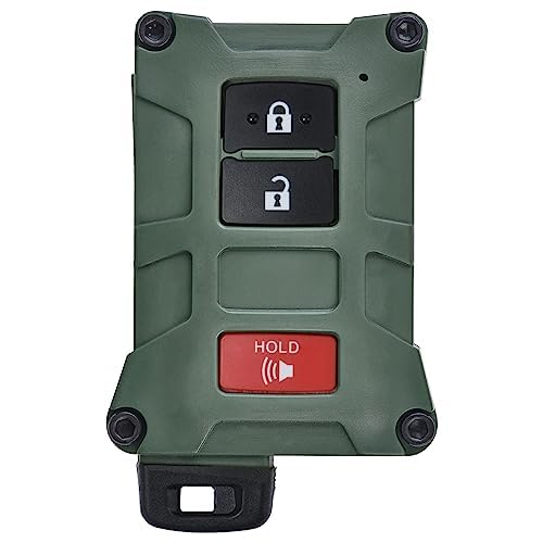 Ajt Design Replacement Key Fob Case For Toyota Tacoma, Tundra, 4Runner V1 - Custom Made In Usa (Color: Red)
