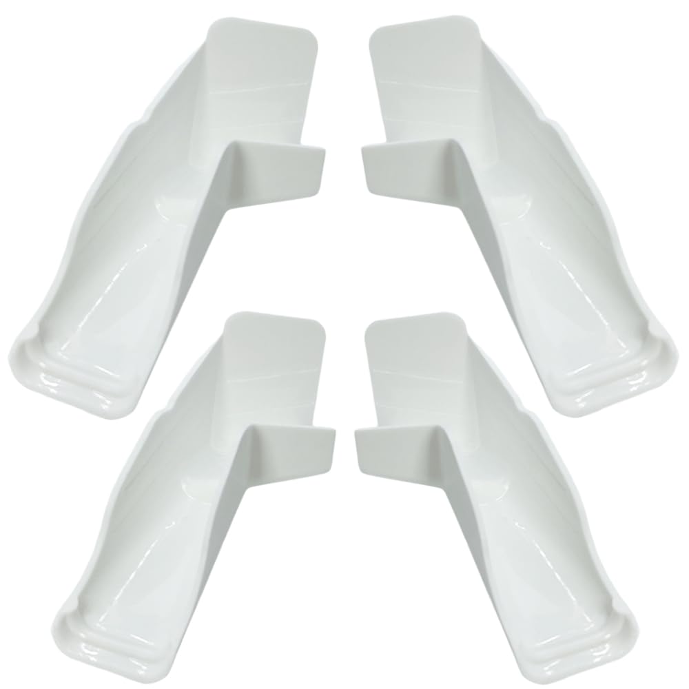 Fcouiid Rv Rain Gutter Spouts With Extensions - Roof Rail Gutter Drain Protect Accessories For Van, Travel Trailer, 2 Left & 2 R