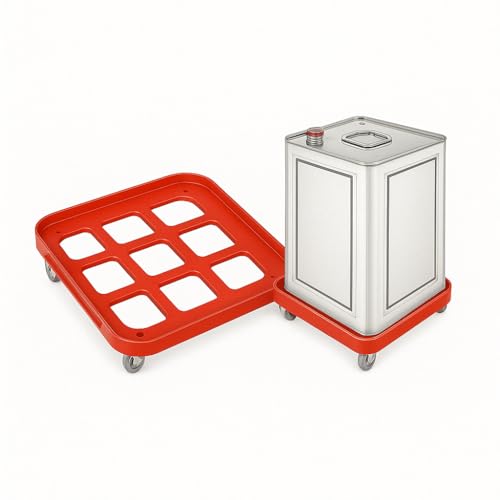 Avirom Oil Can Trolley  HeavyDuty RustFree Fiber Plastic Trolley With Smooth Revolving Wheels  Compact, Portable, MultiColor 