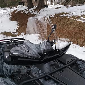 XMT-MOTO ATV Windshield - Large, Clear Acrylic, 51cm x 90cm, Fits Polaris, Honda, Yamaha, Can-Am, Arctic Cat, Kawasaki