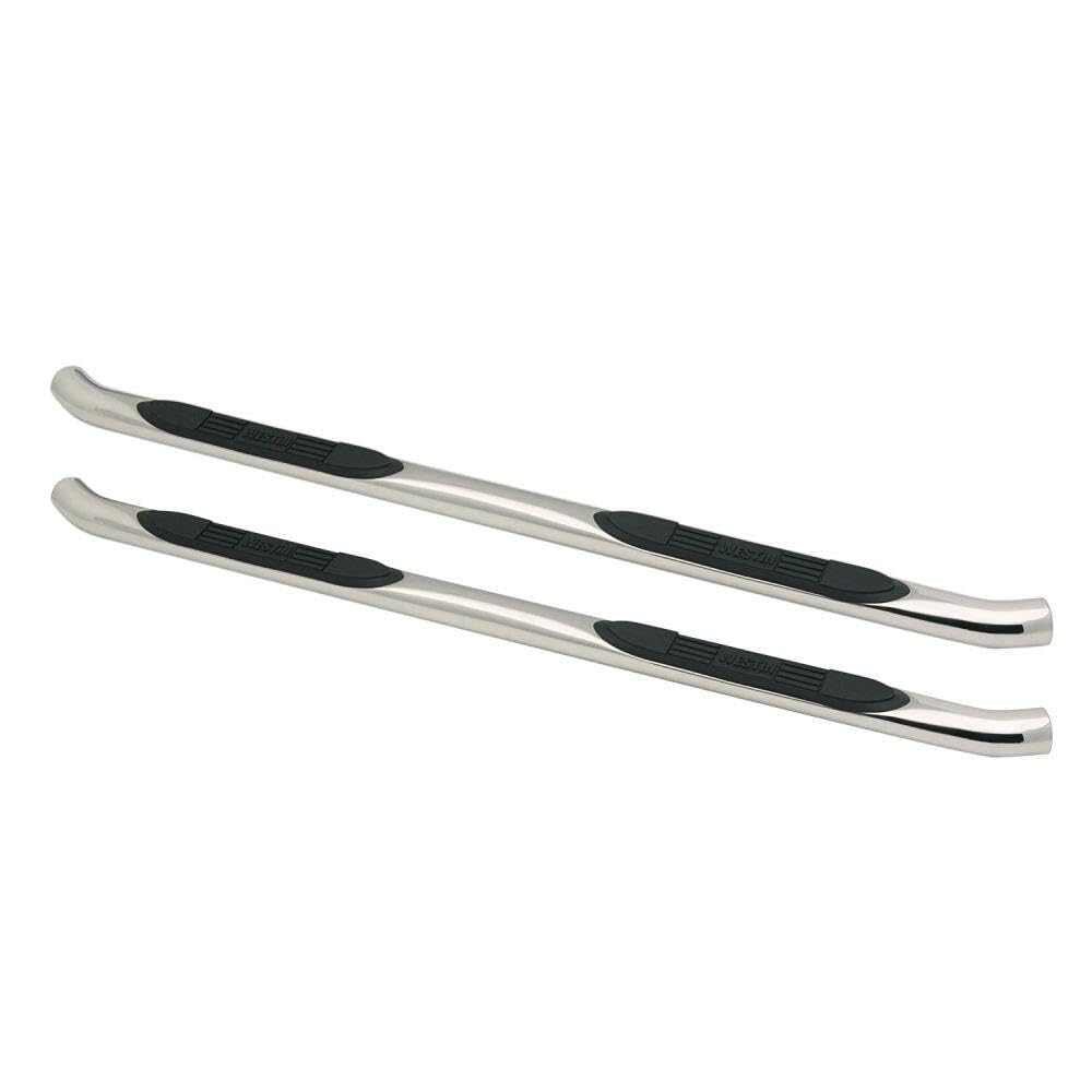 Westin 23-3240 E-Series 3 Round Nerf Bars Fits 2007-2021 Tundra Double Cab Polished Pair