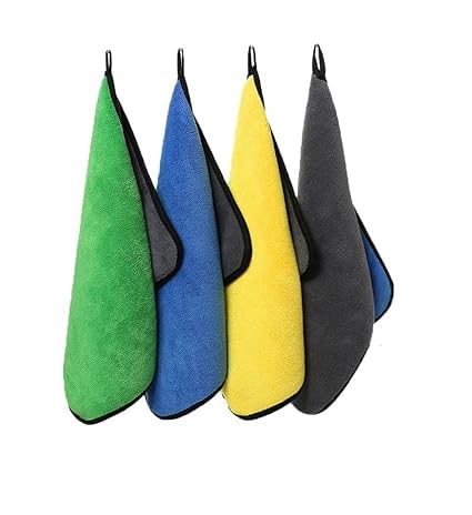 QNJLMicrofiber Car Cleaning Cloth Super Soft 600 GSM Microfiber Cloth for Car and Bike Scratch Less Drying for Cleaning and Det