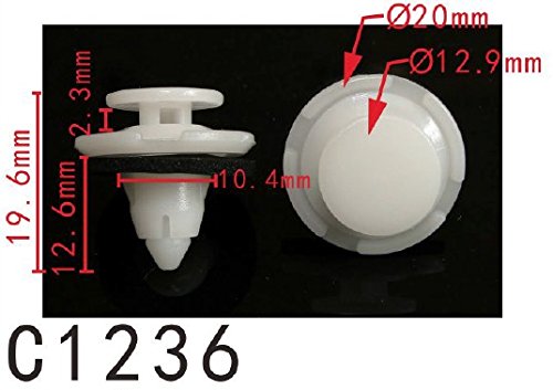 Autobahn88 Retainer Clip For Taillight License Plate Light, Compatible With Honda Acura (Oem: 91512Sjk003) (Pack Of 20)