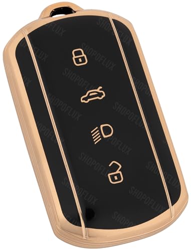 Shopoflux Tpu Key Cover Compatible With Tata Curvv | Curvv Ev Electric 4 Button Smart Key Only (Black)