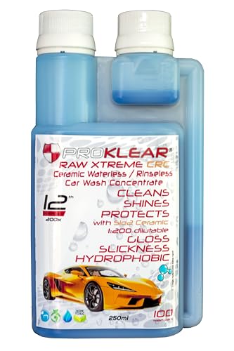 Proklear Raw Xtreme Crc Sio2 Hybrid Ceramic Waterless Wash Concentrate Makes 50 Liters  250Ml Pack