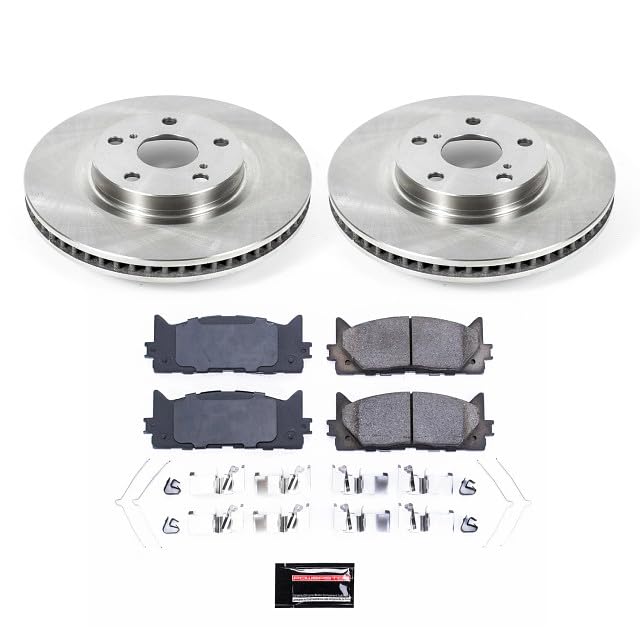 Powerstop Brake Rotors Kit For Lexus Es300H Es350 Toyota Avalon Camry - Front Oe Replacement Rotors Kit With Ceramic Brake Pads Autospecialty, Koe3053