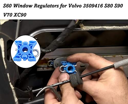 S60 Window Regulators For Compatible With Vol-Vo 3509416 740 960 S60 S80 S90 V70 Xc90 Sliding Jaw Window Regulator(Pack Of 4) (1)