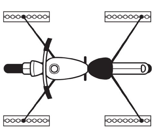 Steadymate 15522 Aluminum Surface Mount L Track Kit With Stud Fitting