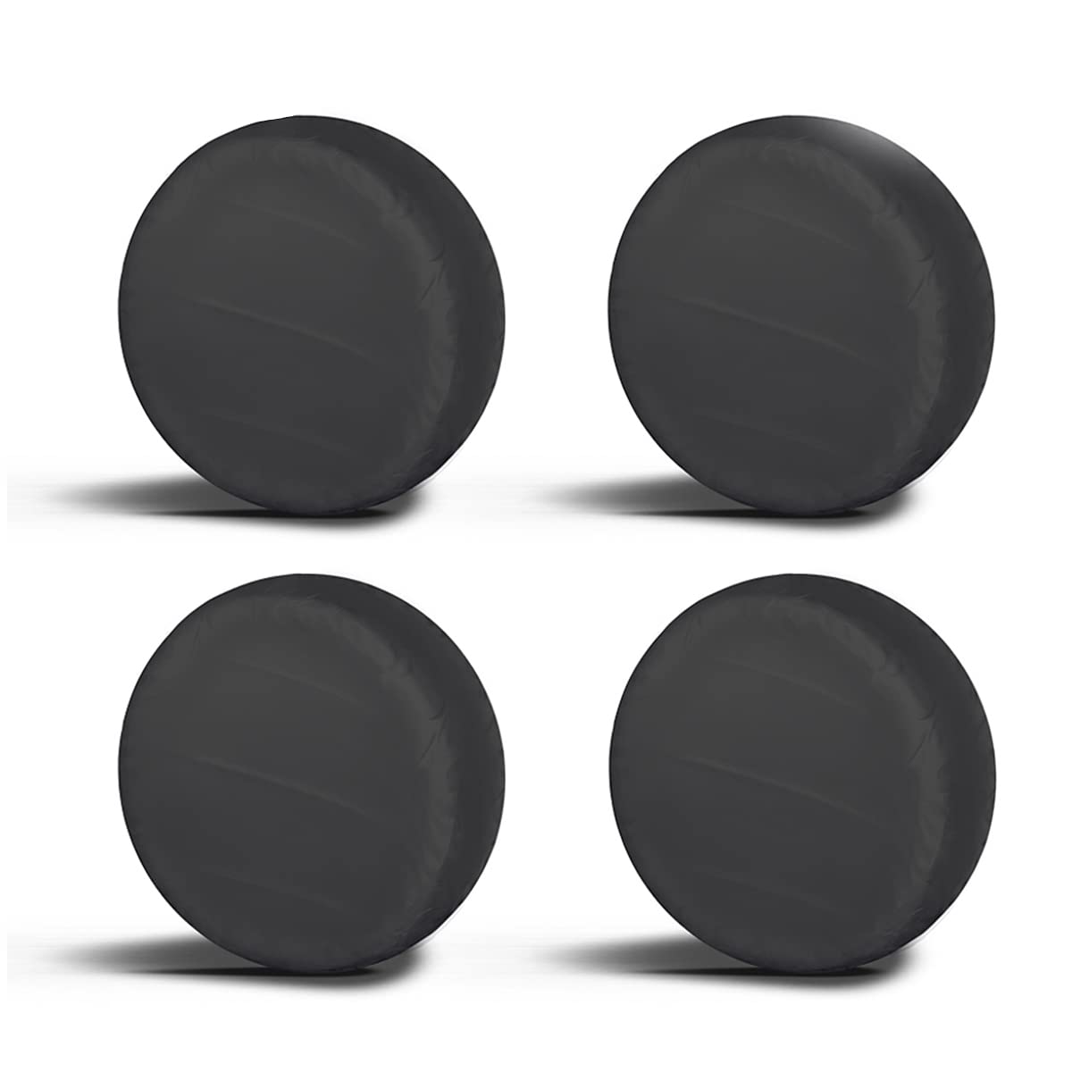 Aebitsry Tire Covers For Rv Wheel, (4 Pack) Motorhome Wheel Covers Waterproof Oxford Sun Uv Tires Protector For Trailer, Camper,Universal Fits 24 To 32 Car Tire Diameter (Black, 30-32)