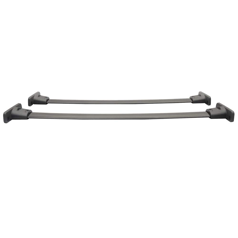 IKON MOTORSPORTS Cross Bars for 2005-2012 Nissan Pathfinder, Black Aluminum Roof Top Luggage Carrier