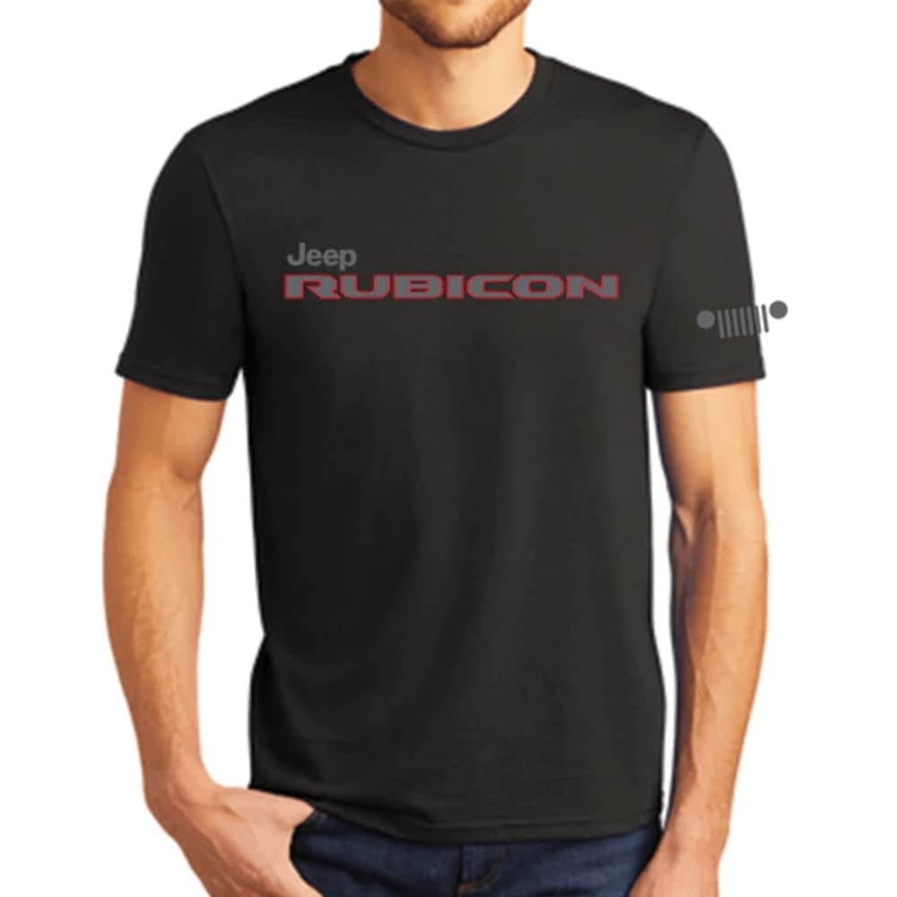 Jeep Mens Wrangler Rubicon Off Road Enthusiast T-Shirt Heather Black Triblend (X-Large)