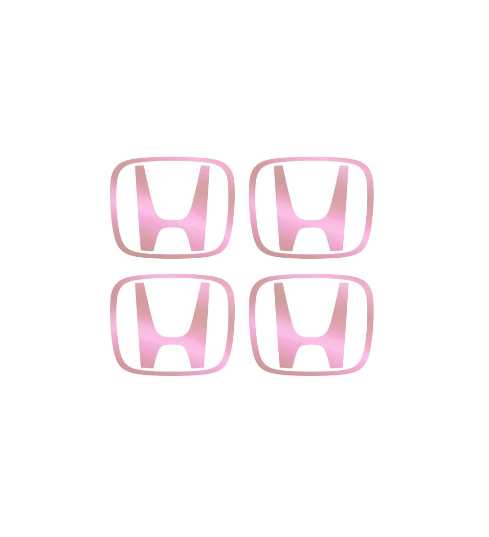IPG Compatible with Civic Accord CRV VTEC Si Logo Cap Inner or Outer Stckers Dcals (Center Cap:2.25) (4 Units) (Pink Pearl, In
