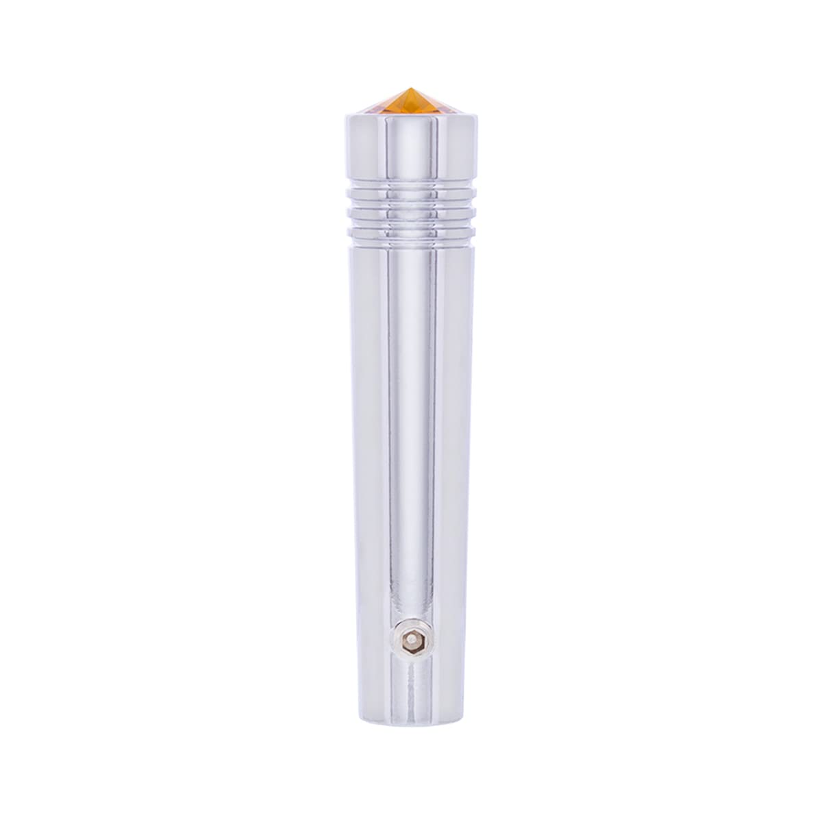 United Pacific 40155 Chrome Long Toggle Switch Extension W/Amber Crystal For Peterbilt, Aluminum Construction - Amber Crystal -
