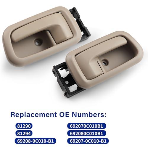 Lcyolada Interior Door Handles Compatible With 2000-2006 Toyota Tundra (Standard/Regular/Extended Cabs Only),Rear Left Driver &