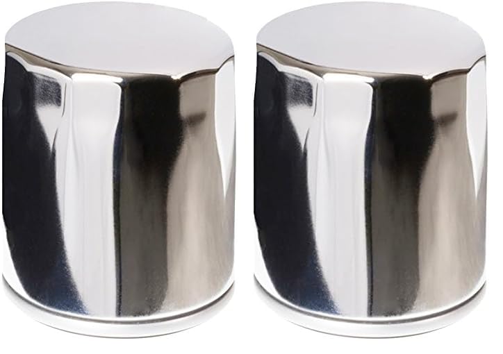 Hiflofiltro Hf170C Chrome Standard Premium Oil Filter, Single (Pack Of 2)