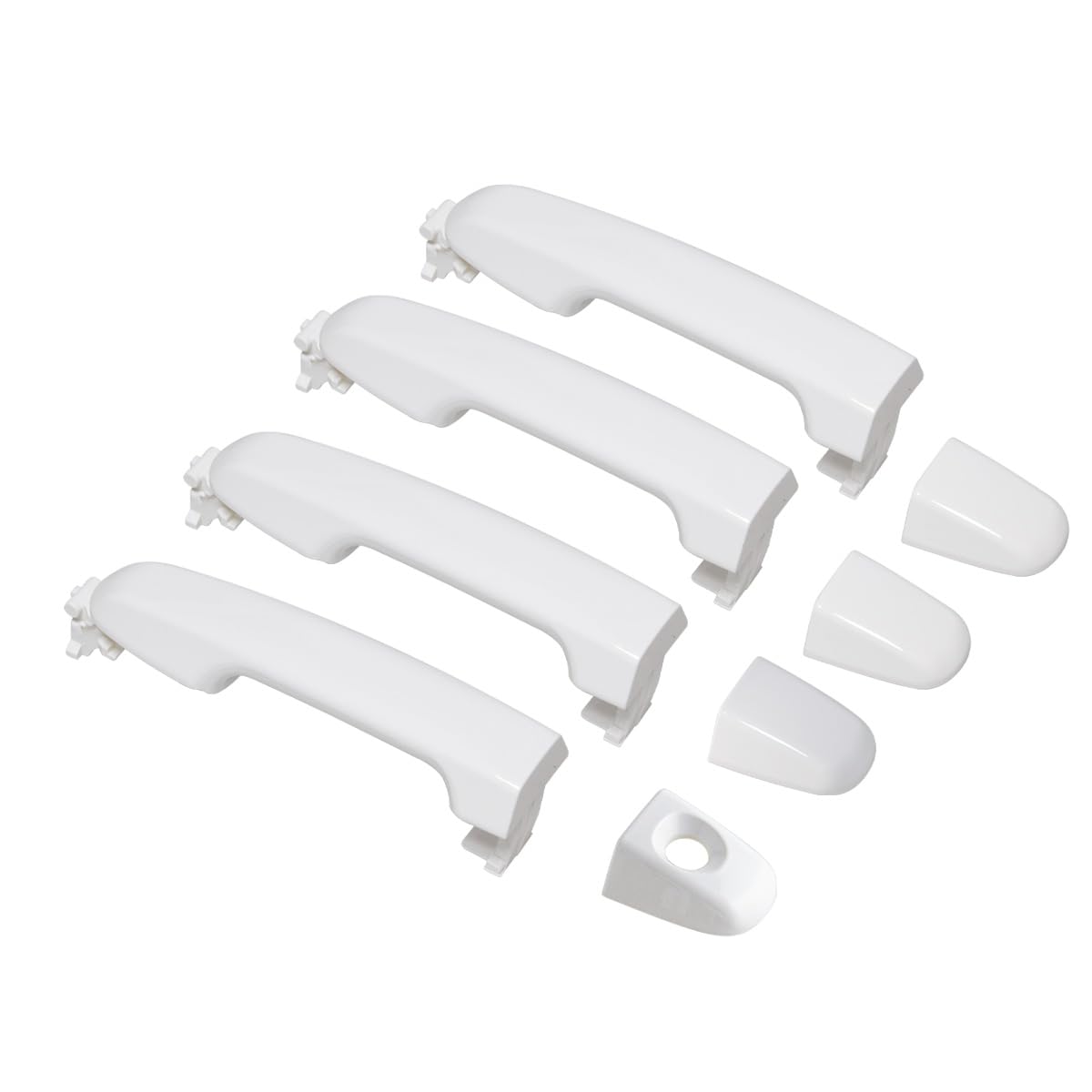 RLB-HILON 1Set Exterior Door Handle Compatible with Toyota Camry 2012 2013 2014 2015 2016 2017 Year, White Painted Color