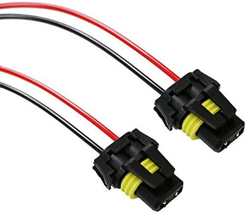 Ijdmtoy 900-Series 9005 9006 Female Adapter Wiring Harness Sockets Wire Compatible With Automtive Driving Light, Fog Light, Etc