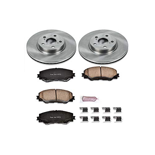 Power Stop Brake Kit For 2008-2014 Scion Xd, 2009-2019 Toyota Corolla, 2009-2013 Toyota Maxtix 1.8L - Autospecialty Front Replacement Kit - Oe Brake Rotors And Ceramic Brake Pads, Koe4669