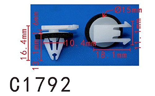 Autobahn88 Retainer Clip For Taillight,Sill Panel,Rocker Panel, Compatible With Gm (Oem: 11611375) (Pack Of 20)