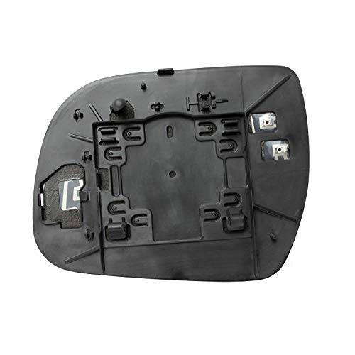 Fit System Passenger Side Heated Mirror Glass w/backing plate, Toyota Sienna, w/o memory, w/o blind spot detection, 6&quot; x 7 9/16&quot; x 8 9/16&quot; (30289)