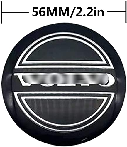 Jdclubs 4Pcs 2.22Inch Car Logo Abs Material Wheel Center Cap Sticker Wheel Emblem Badge Logo Stickers (Fit Vo Black)