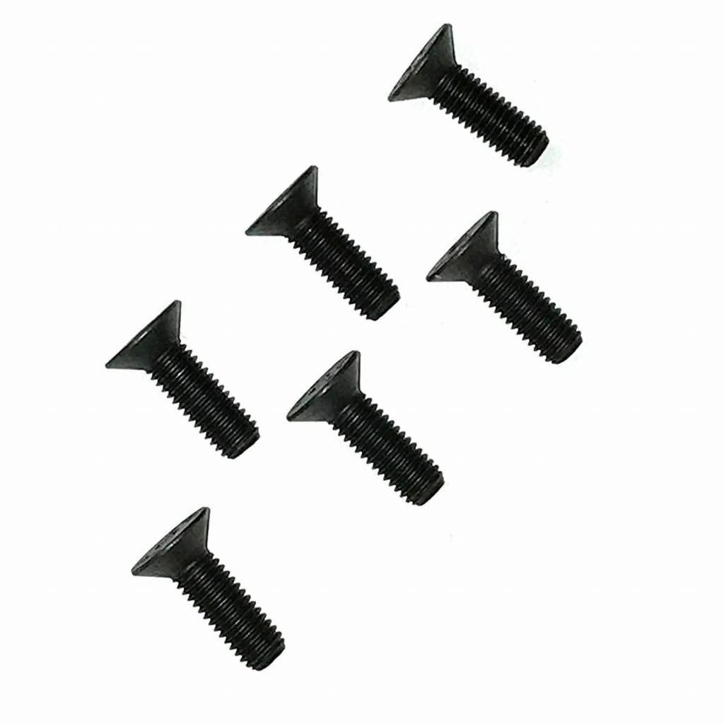 KarParts360 Automotive Steering Wheel Screw Sets - 1/4 in x 3 in Aluminum Screws, Silver/Metallic, Slotted, Flat Head, Right Han