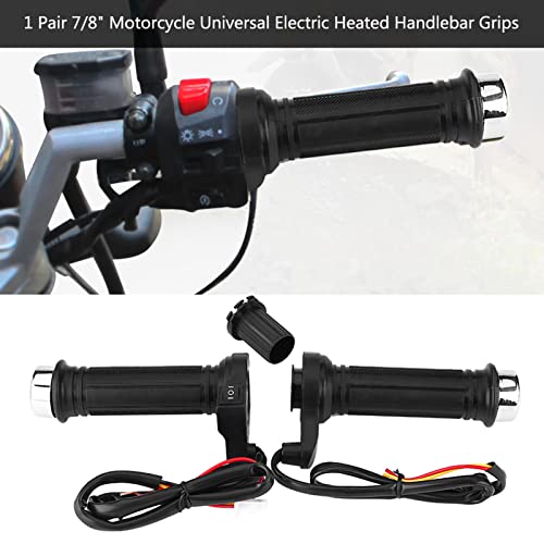 1 Pair Heated Atv Hand Grips, Keenso Universal 7/8In 22Mm Heated Hand Grips Warmers Handlebar Grips Heated Voltmeter Usb Charger For Motorcycle Bike Atv