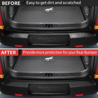 Ecarzo Rear Bumper Protector For 2025 2024 2023 2022 2021 Bronco Sport Accessories Trim Cover Scratch Resistant Trunk Door Entry Guards