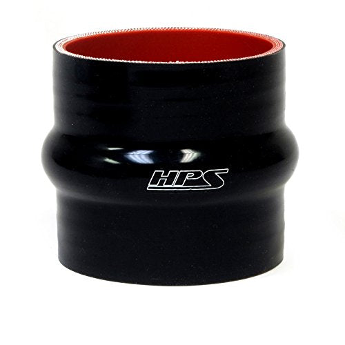 Hps Htshc-400-L4-Blk Silicone High Temperature 4-Ply Reinforced Straight Hump Coupler Hose, 35 Psi Maximum Pressure, 4'' Length,