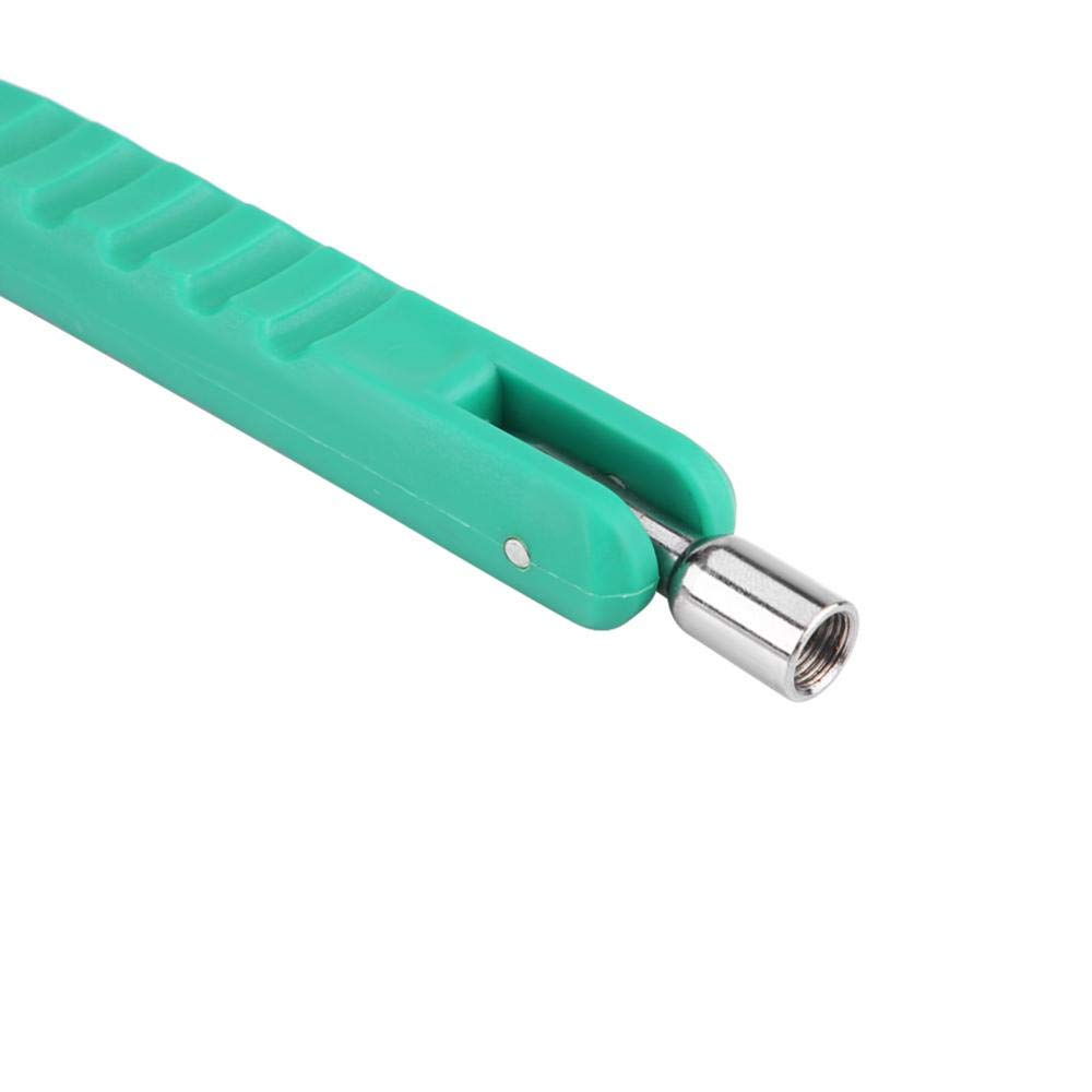 Keenso Tire Valve Stem Puller Rod Tool with Valve Core Remover, No Scratch Green Plastic Handle, Tire Tool, Tire and Wheel Repai