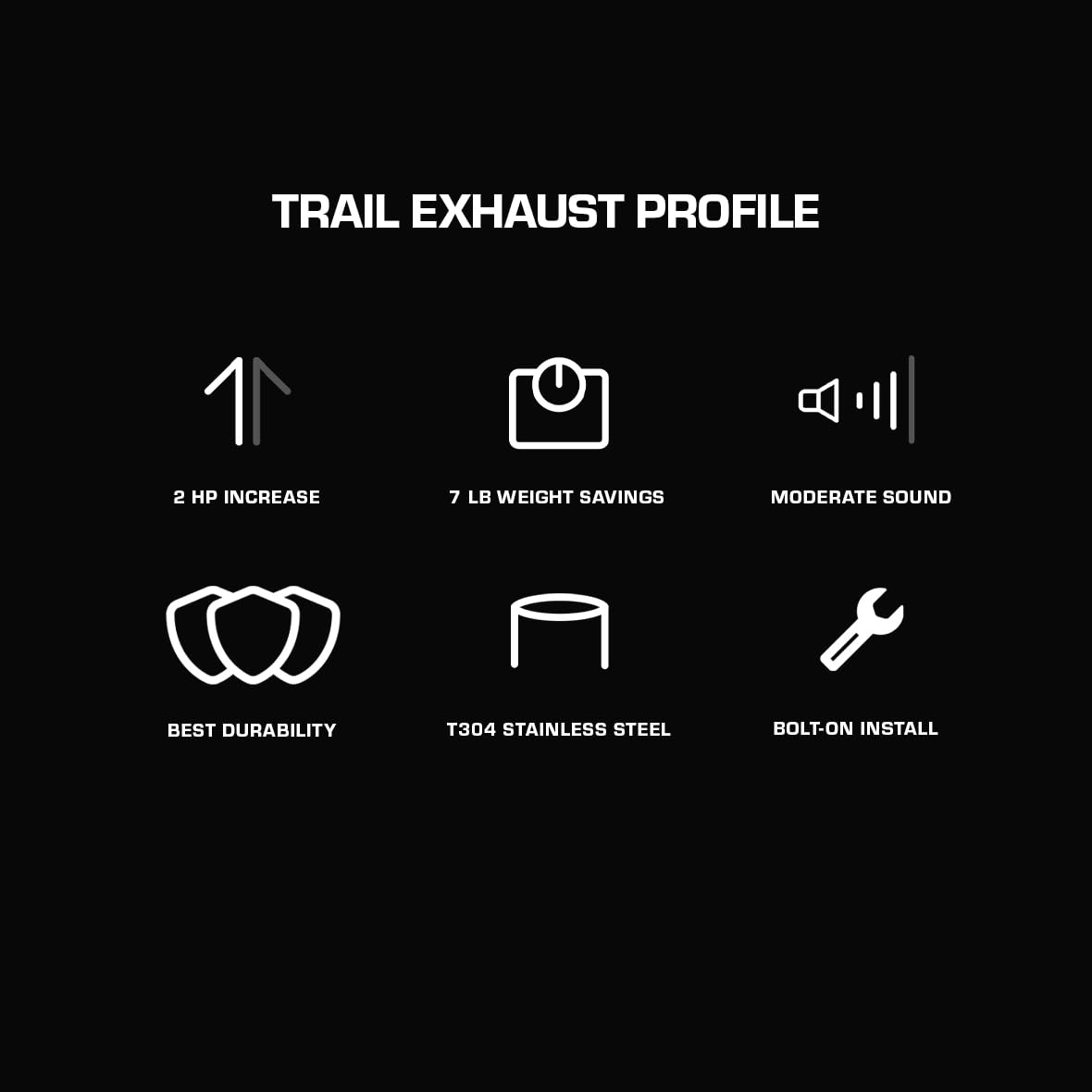 MBRP 132T207 Trail Series Performance Exhaust