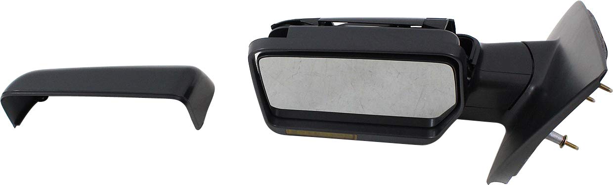 Kool Vue Left Power Heated Door Mirror Compatible With Ford F-150 2007-2008 Manual Fold With Signal Light; Without Memory & Puddle Lamp Paintable Crew Cab