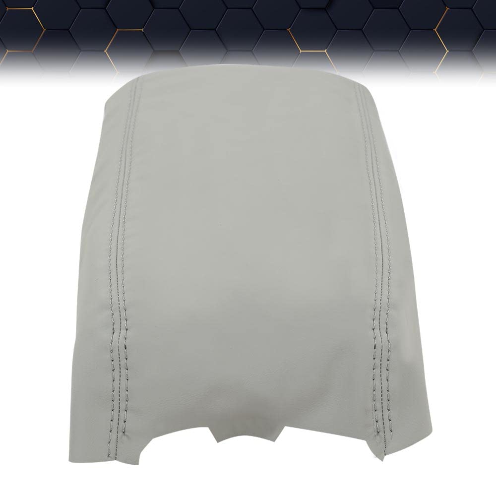 Pit66 Center Console Lid Armrest Cover Compatible With 2015-2019 Hyundai Sonata Gray