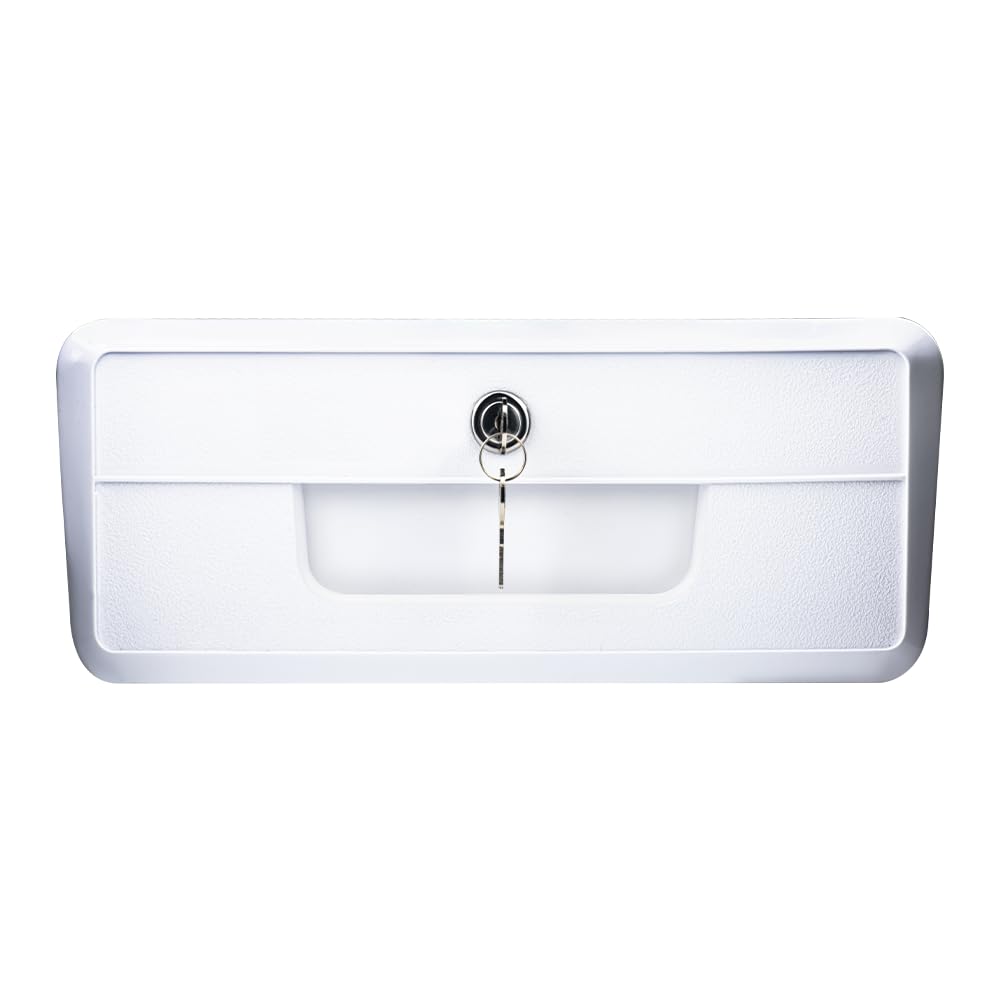 Pactrade Marine Boat Pontoon Yacht Storage Compartment Durable Standard Lightweight Lockable Abs Locking Plastic Glove Box White