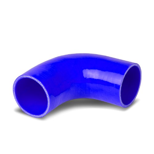 Auto Dynasty 2.5 Inches To 2.75 Inches 90 Degree Elbow Turbo/Intercooler/Intake Piping Coupler Reducer Silicone Hose, (Blue)